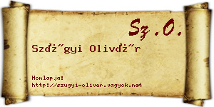 Szügyi Olivér névjegykártya